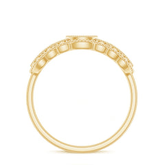 Vintage Inspired Natural Diamond Anniversary Ring