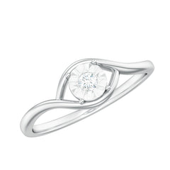 Certified Real Diamond Minimal Promise Ring for Women