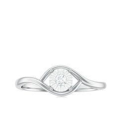 Certified Real Diamond Minimal Promise Ring for Women