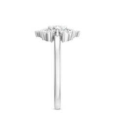 Natural Diamond Cluster Engagement Ring in Illusion Setting