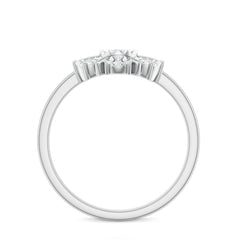 Natural Diamond Cluster Engagement Ring in Illusion Setting