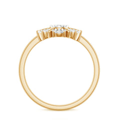 Natural Diamond Cluster Engagement Ring in Illusion Setting