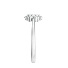 Miracle Plate Real Diamond Flower Promise Ring