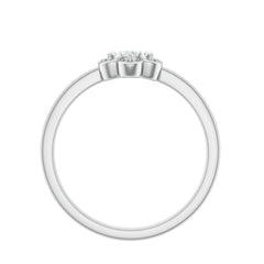 Miracle Plate Real Diamond Flower Promise Ring