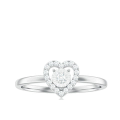 Certified Real Diamond Heart Promise Ring