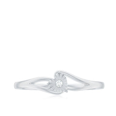 Certified Real Heart Promise Ring with Split Shank