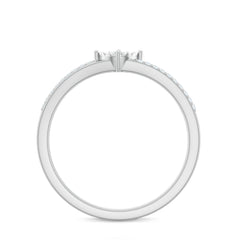 Natural Diamond Engagement Ring with Split Shank