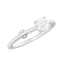 Certified Real Diamond Promise Ring for Valentines