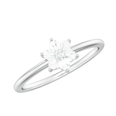 Miracle Plate Diamond Flower Ring with Certificate