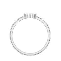 Miracle Plate Diamond Flower Ring with Certificate