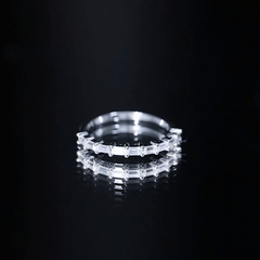 Baguette Shape Moissanite Half Eternity Stackable Ring