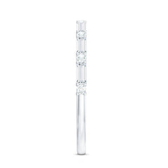 Minimalist Moissanite Stackable Wedding Ring for Women