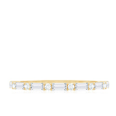 Minimalist Moissanite Stackable Wedding Ring for Women