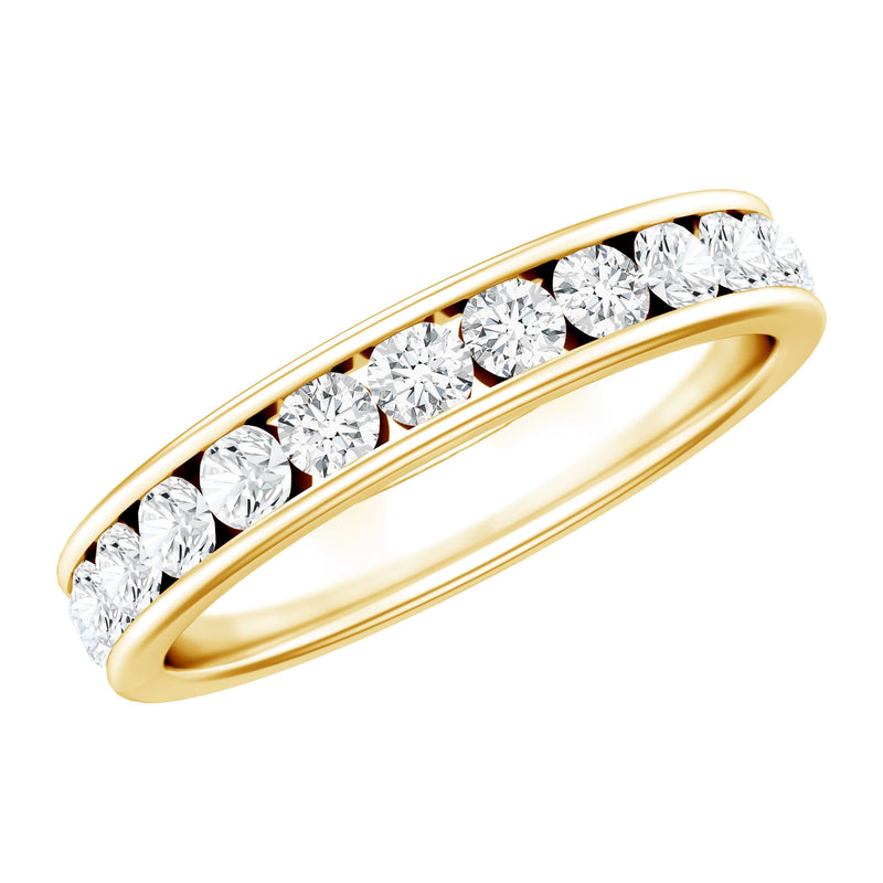 Channel Set Lab Grown Diamond Eternity Wedding Band