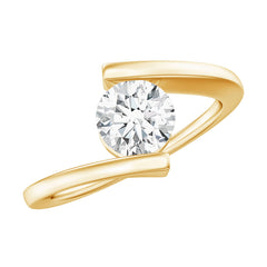 Certified 6 MM Lab Grown Diamond Tension Setting Engagement Ring