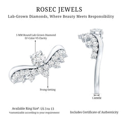 Certified Lab Grown Diamond Designer Engagement Ring