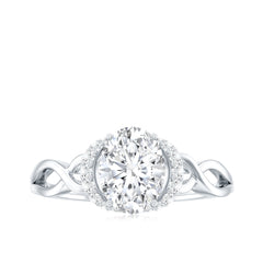 Lab Grown Diamond 6X8 MM Oval Engagement Ring For Women
