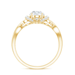 Lab Grown Diamond 6X8 MM Oval Engagement Ring For Women