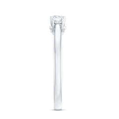Lab Grown Diamond Minimal 3 Stone Engagement Ring