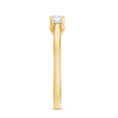 Lab Grown Diamond Minimal 3 Stone Engagement Ring