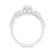 Certified 6 MM Lab Grown Diamond Vintage Inspired Engagement Ring