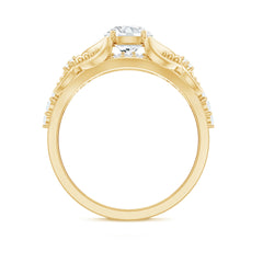 Certified 6 MM Lab Grown Diamond Vintage Inspired Engagement Ring