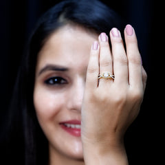 Certified 6 MM Lab Grown Diamond Crossover Engagement Ring