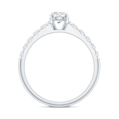 Lab Grown Diamond Classic Engagement Ring With Side Stones
