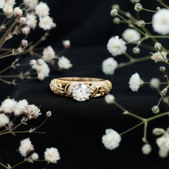 Certified 6 MM Lab Grown Diamond Designer Engagement Ring