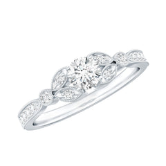 Certified Lab Grown Diamond Minimal Engagement Ring