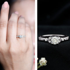 Certified Lab Grown Diamond Minimal Engagement Ring