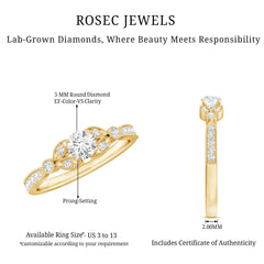 Certified Lab Grown Diamond Minimal Engagement Ring