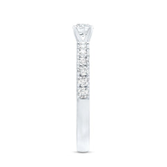 Certified Lab Grown Diamond Engagement Ring with Side Stones