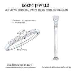 Certified Lab Grown Diamond Classic Solitaire Engagement Ring
