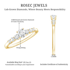 Certified Lab Grown Diamond Classic Solitaire Engagement Ring