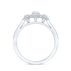 Certified Lab Grown Diamond Three Stone Engagement Ring
