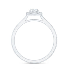Certified Lab Grown Diamond Halo Promise Engagement Ring