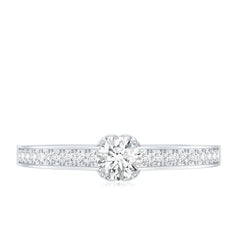 Certified Lab Grown Diamond Minimalistic Engagement Ring