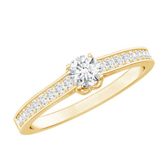 Certified Lab Grown Diamond Minimalistic Engagement Ring