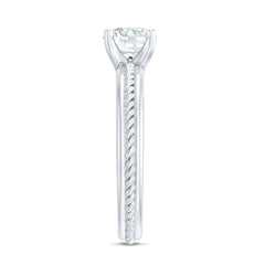 Certified Lab Grown Diamond 5 MM Round Solitaire Promise Ring