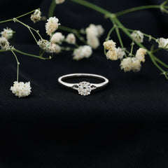 Lab Grown Diamond 5 MM Solitaire Promise Ring With Split Shank