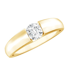 Lab Grown Diamond 5 MM Solitaire Band Ring