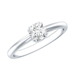 Certified 5 MM Lab Grown Diamond Solitaire Promise Ring