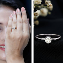 Certified 5 MM Lab Grown Diamond Solitaire Promise Ring