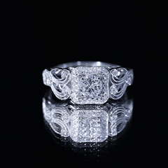 Certified Lab Grown Diamond Art Deco Engagement Ring For Women