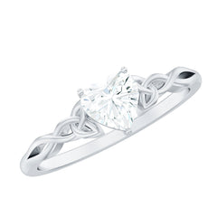 Certified Lab Grown Diamond 5 MM Heart Promise Ring