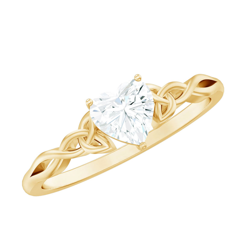 Certified Lab Grown Diamond 5 MM Heart Promise Ring