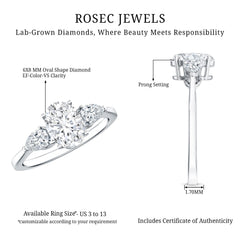 Lab Grown Diamond Past Present Future Engagement Ring For Women