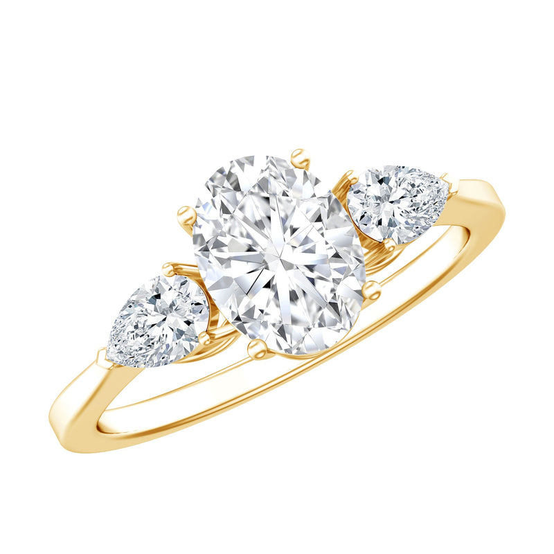 Lab Grown Diamond Past Present Future Engagement Ring For Women