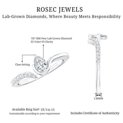 Certified Lab Grown Diamond Designer Promise Ring